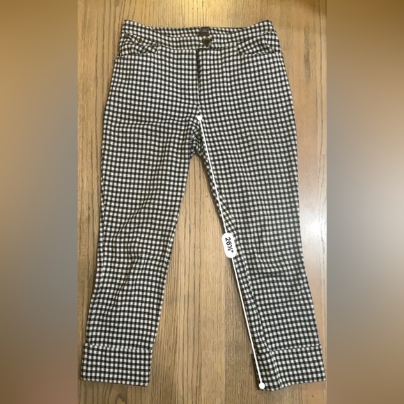 Anthropologie Gingham Crop Flare Pants-Size 6 - Picture 7 of 7